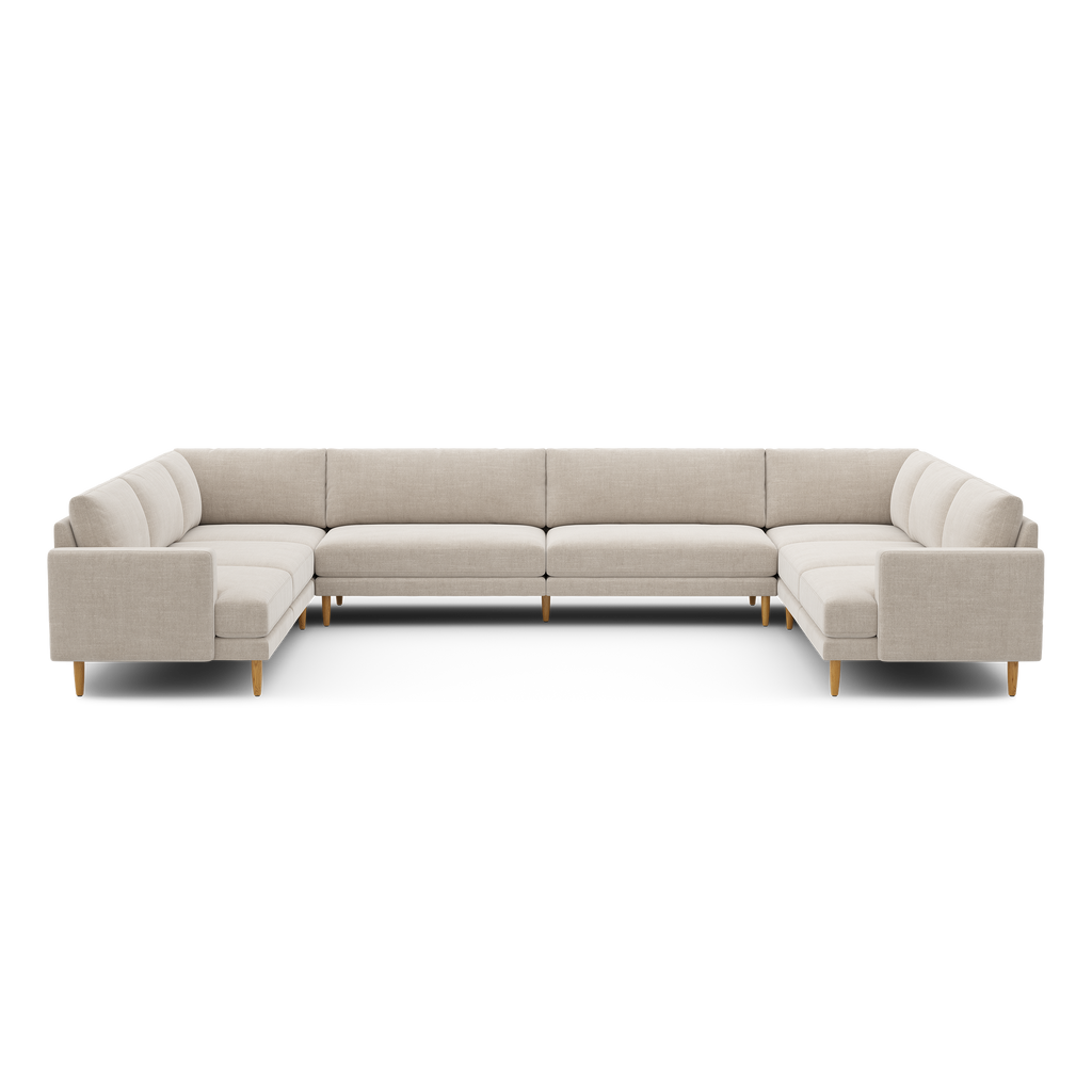 Ember U-Sectional - 153" x 108" / Georgia Clay - Performance Chenille / Oak - Wood