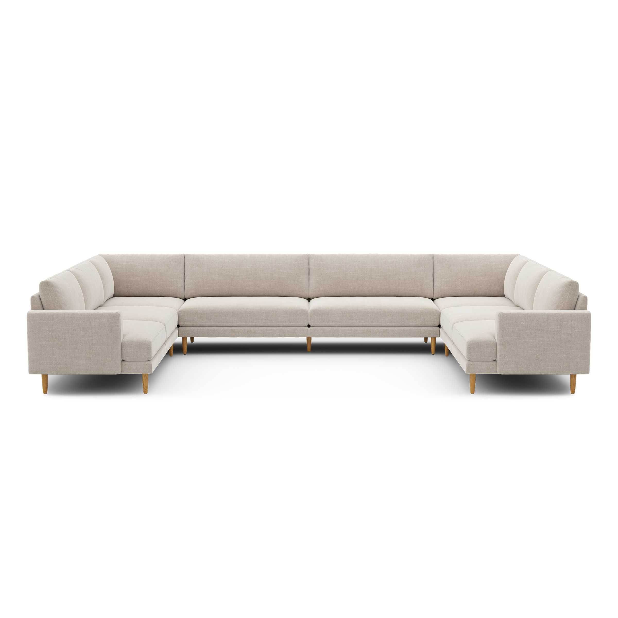 Ember U-Sectional - 153" x 108" / Georgia Clay - Performance Chenille / Oak - Wood