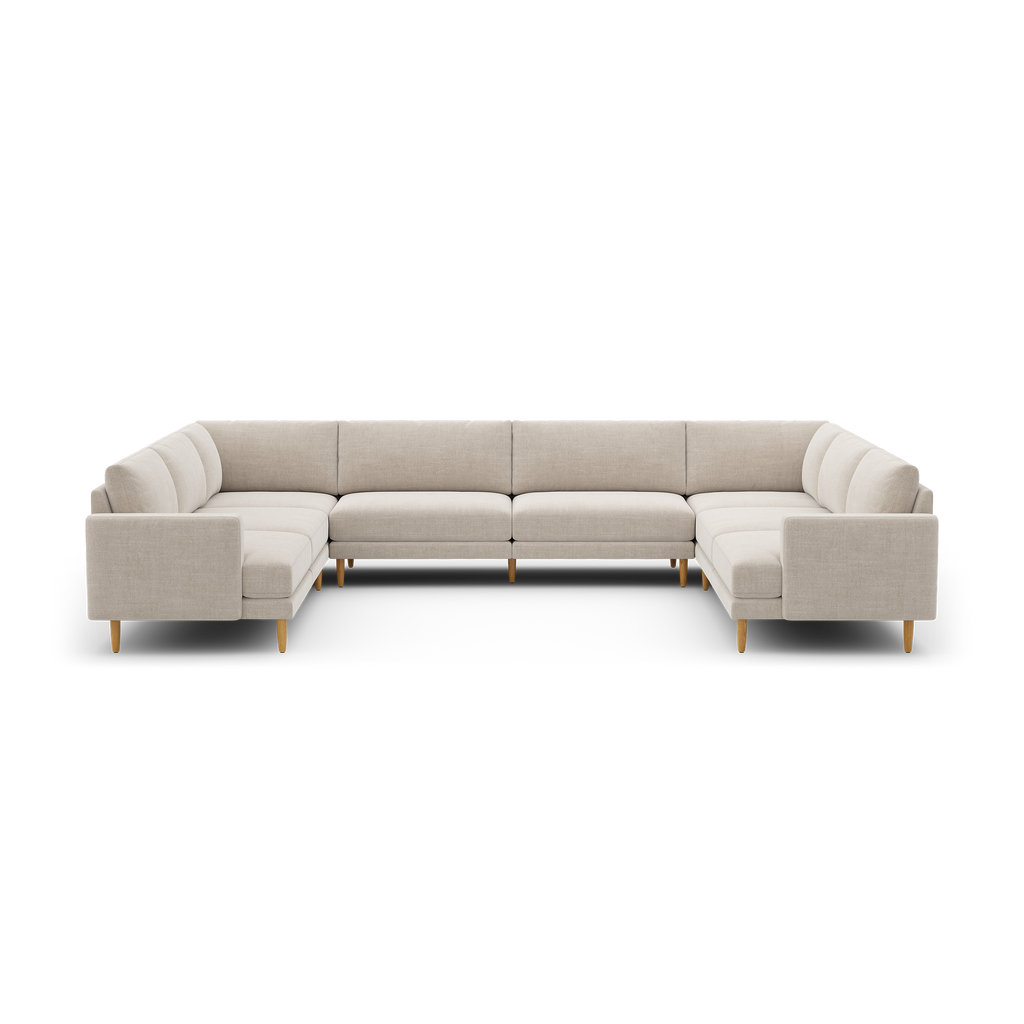 Ember U-Sectional - 104" x 108" / Georgia Clay - Performance Chenille / Oak - Wood