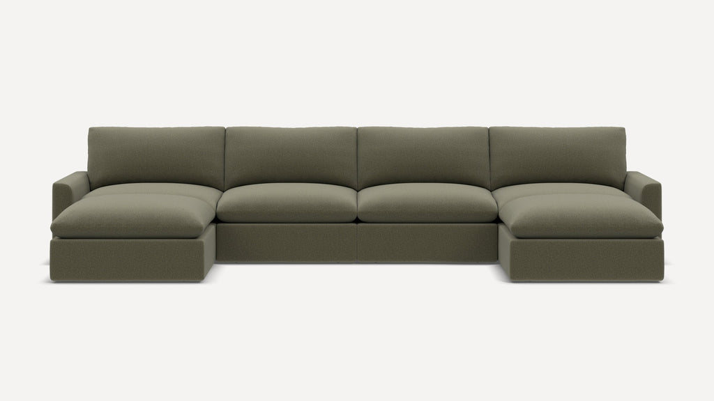 Russet 6-Piece U-Sectional