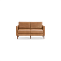 Nomad Leather Loveseat - Camel - Top Grain Leather / Walnut - Wood / Arch