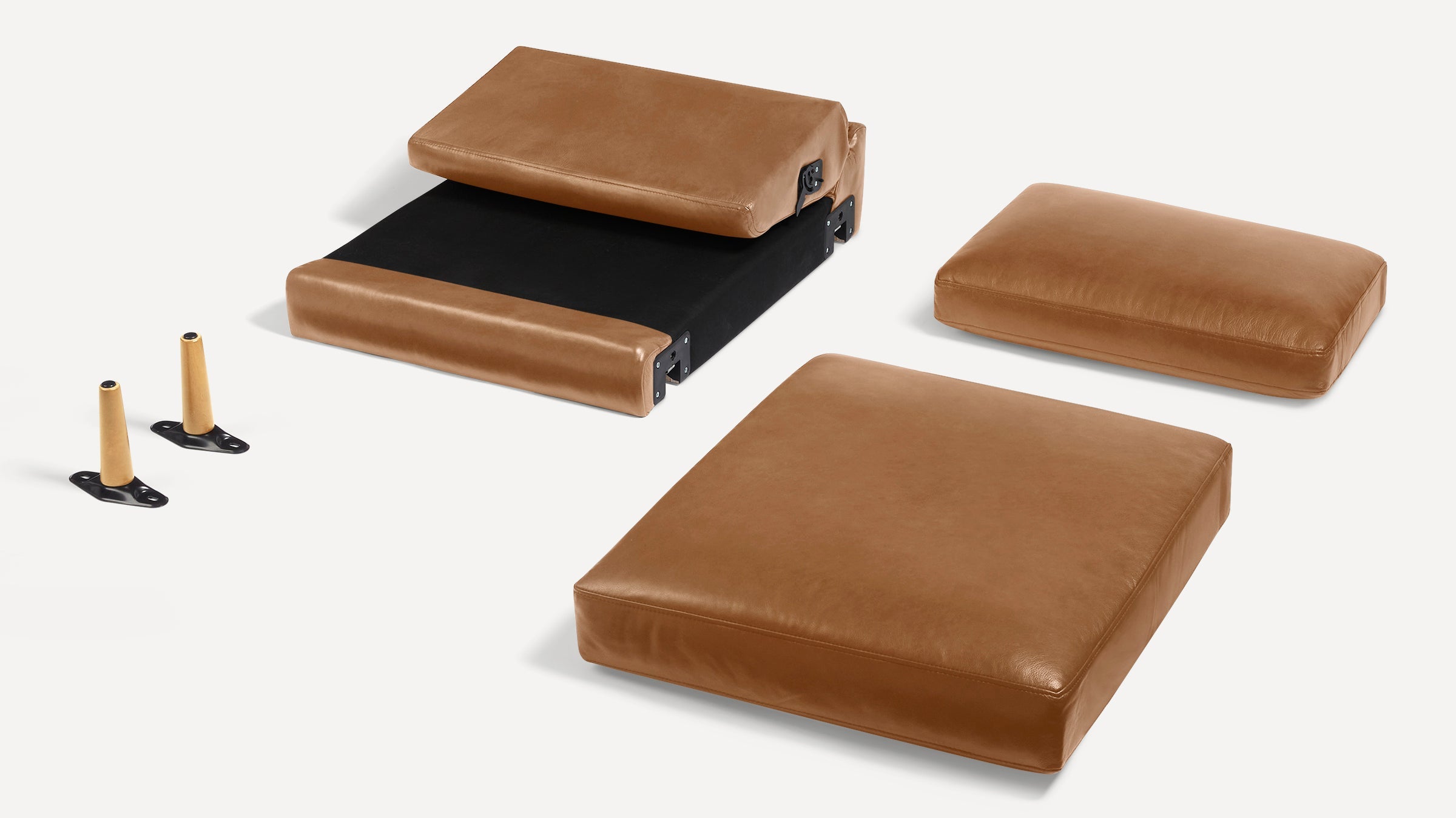 Nomad Plus Leather Seat - Camel - Top Grain Leather / Oak - Wood