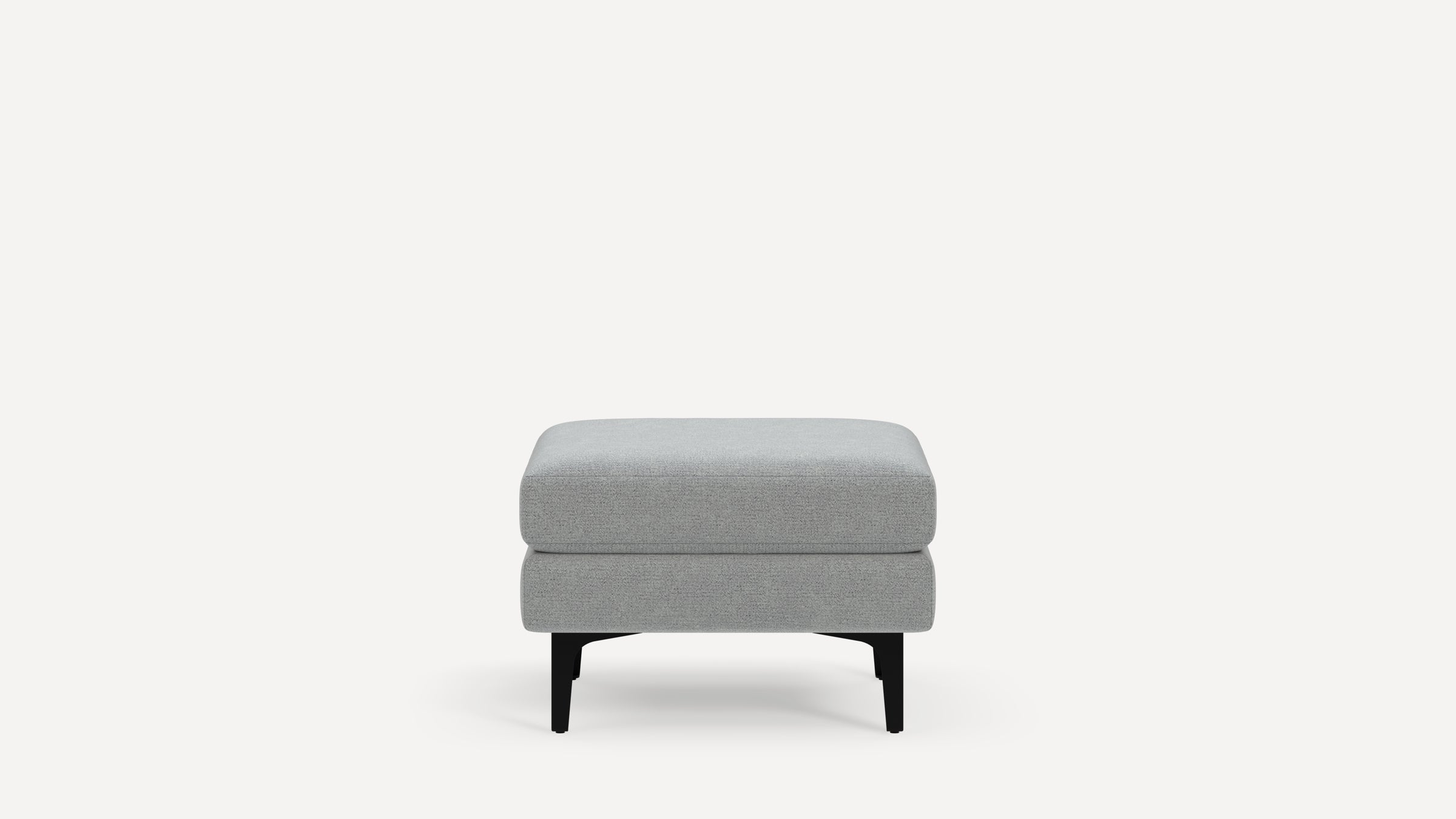 Nomad Plus Ottoman - Crushed Gravel - Performance Chenille / Black - Metal