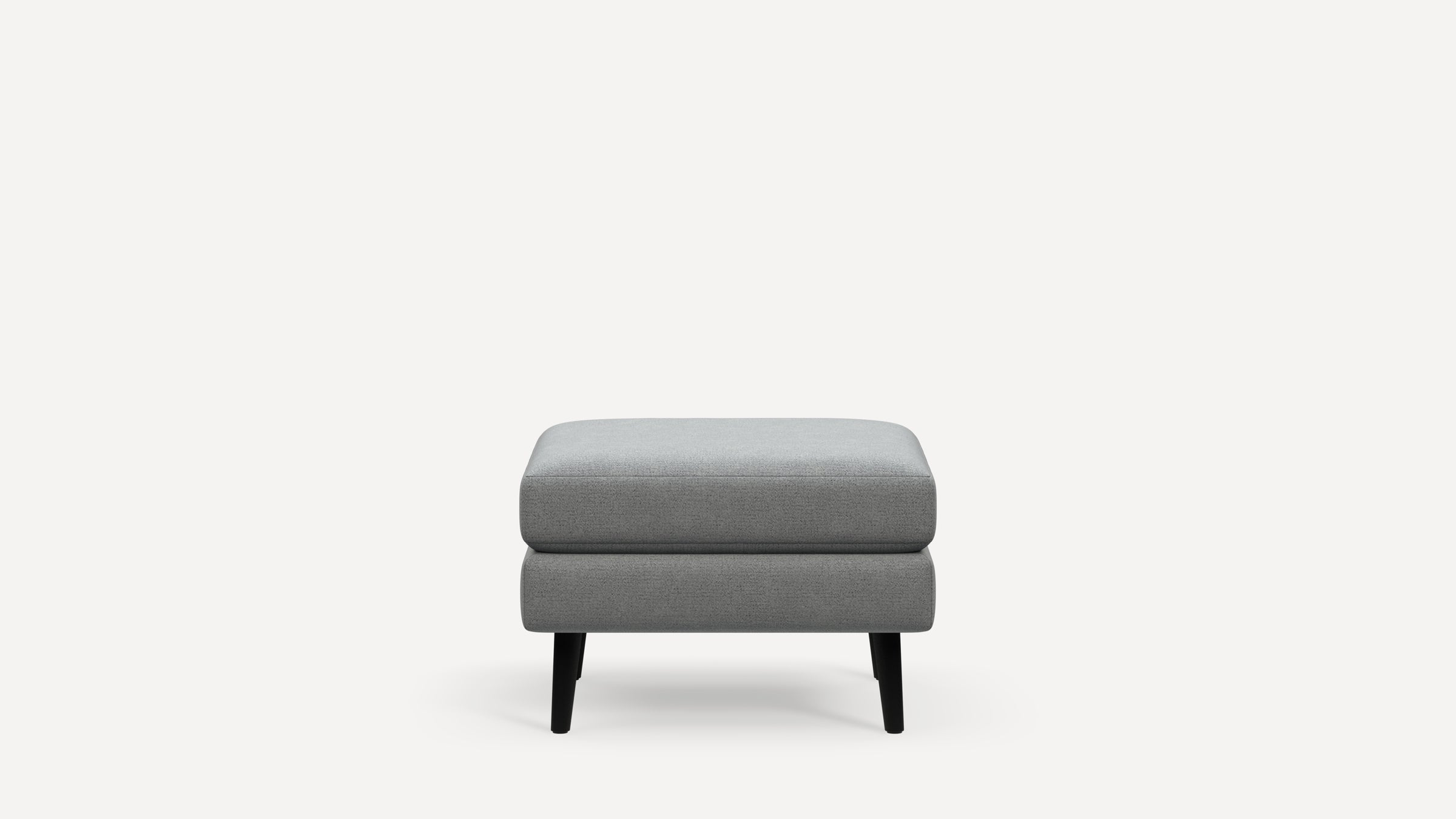 Nomad Plus Ottoman - Crushed Gravel - Performance Chenille / Ebony - Wood