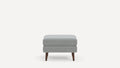 Nomad Plus Ottoman - Crushed Gravel - Performance Chenille / Walnut - Wood