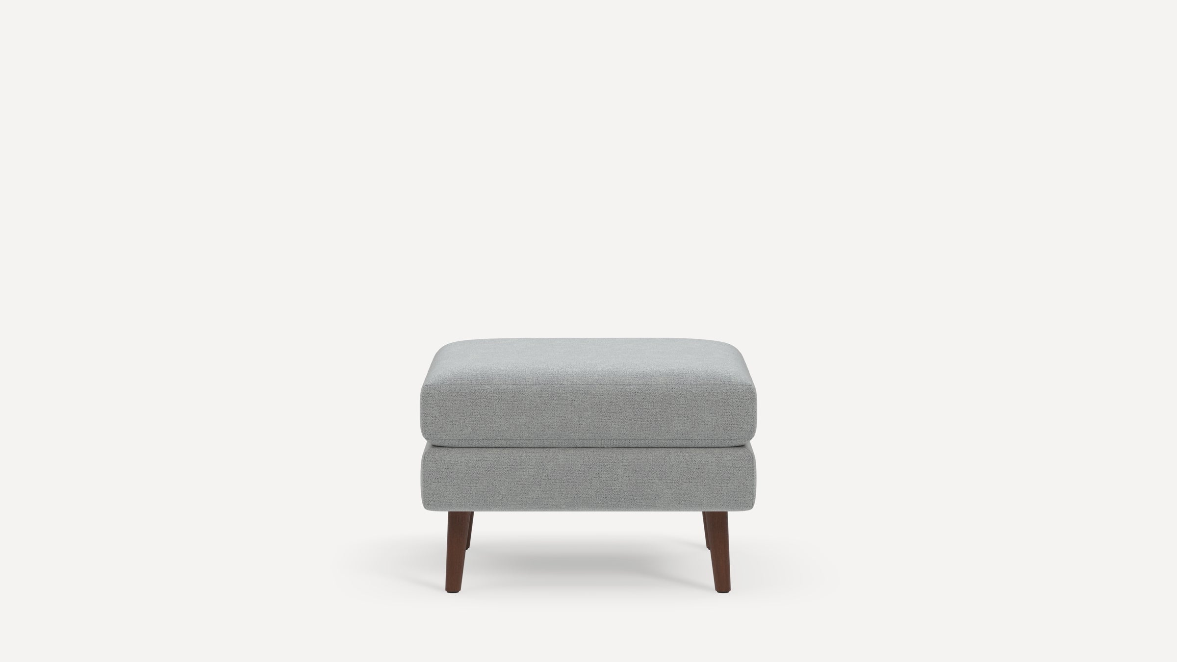 Nomad Plus Ottoman - Crushed Gravel - Performance Chenille / Walnut - Wood