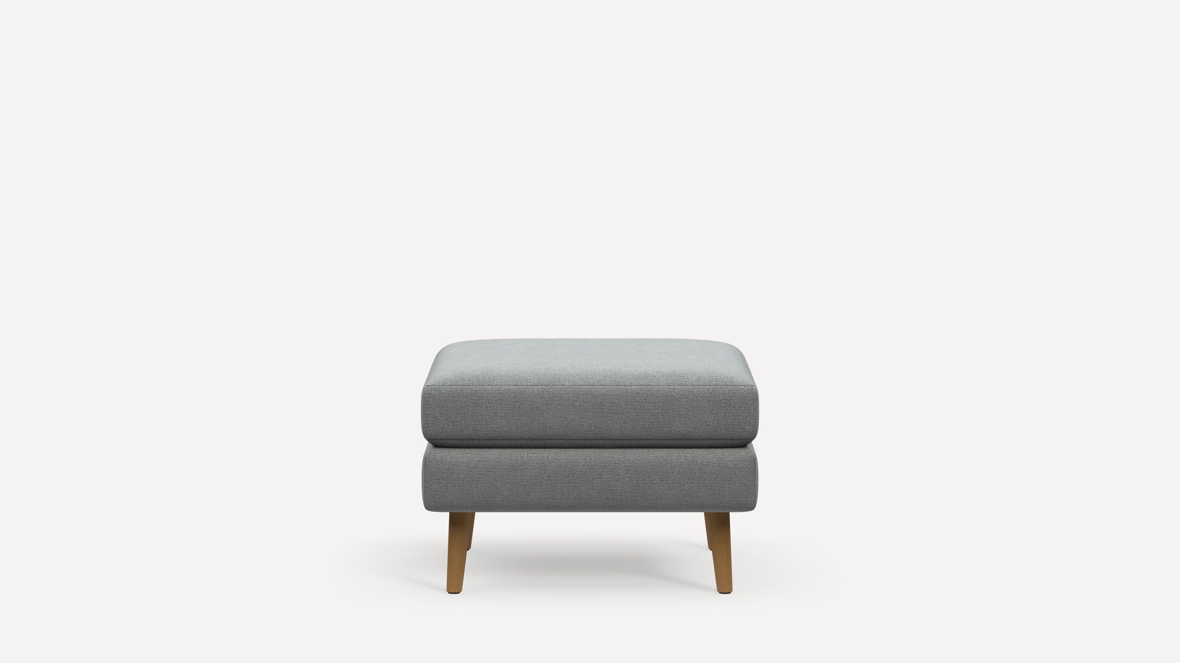 Nomad Plus Ottoman - Crushed Gravel - Performance Chenille / Oak - Wood