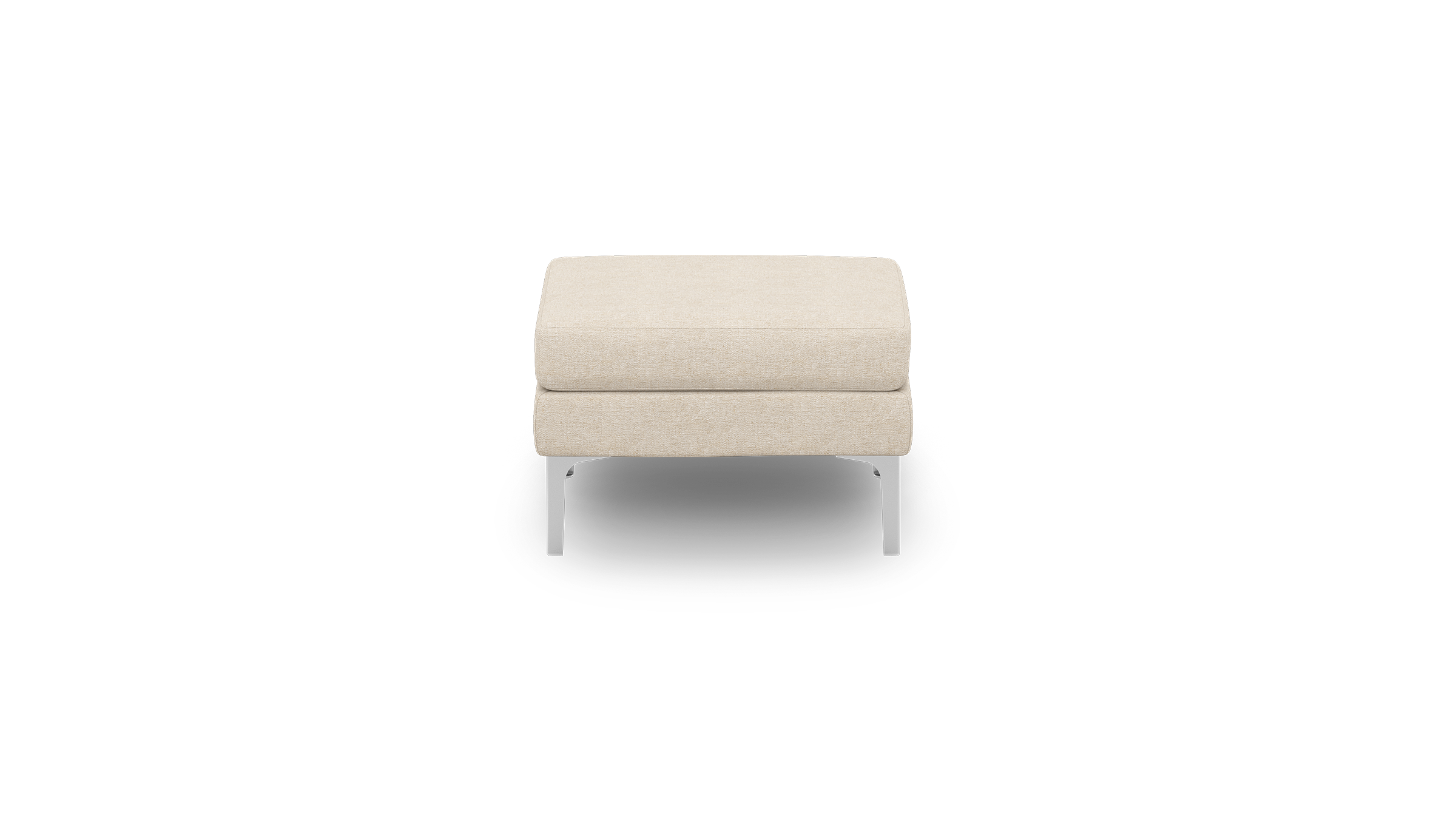 Nomad Plus Ottoman - Georgia Clay - Performance Chenille / Chrome - Metal