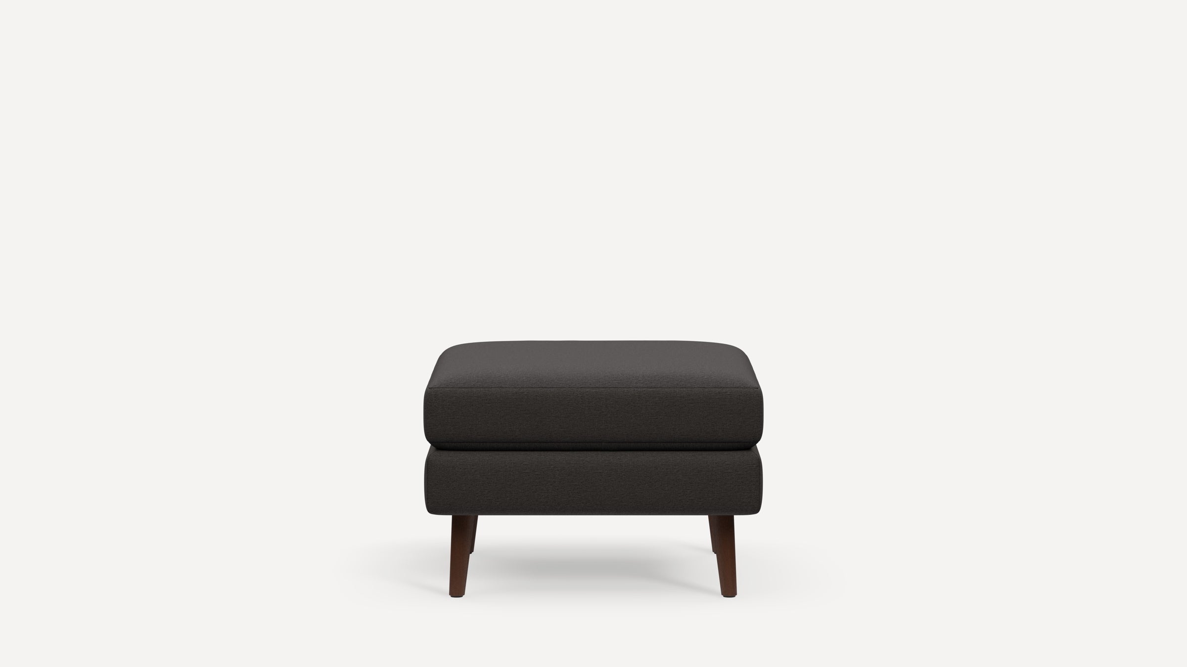 Nomad Plus Ottoman - Heather Charcoal - Performance Chenille / Walnut - Wood