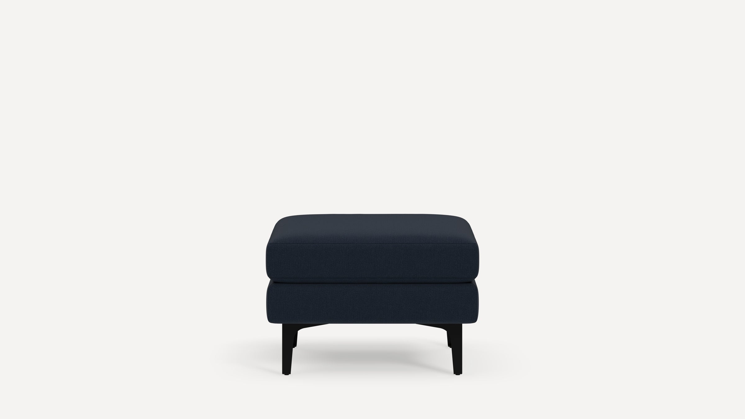 Nomad Plus Ottoman - Navy Blue - Performance Flatweave / Black - Metal