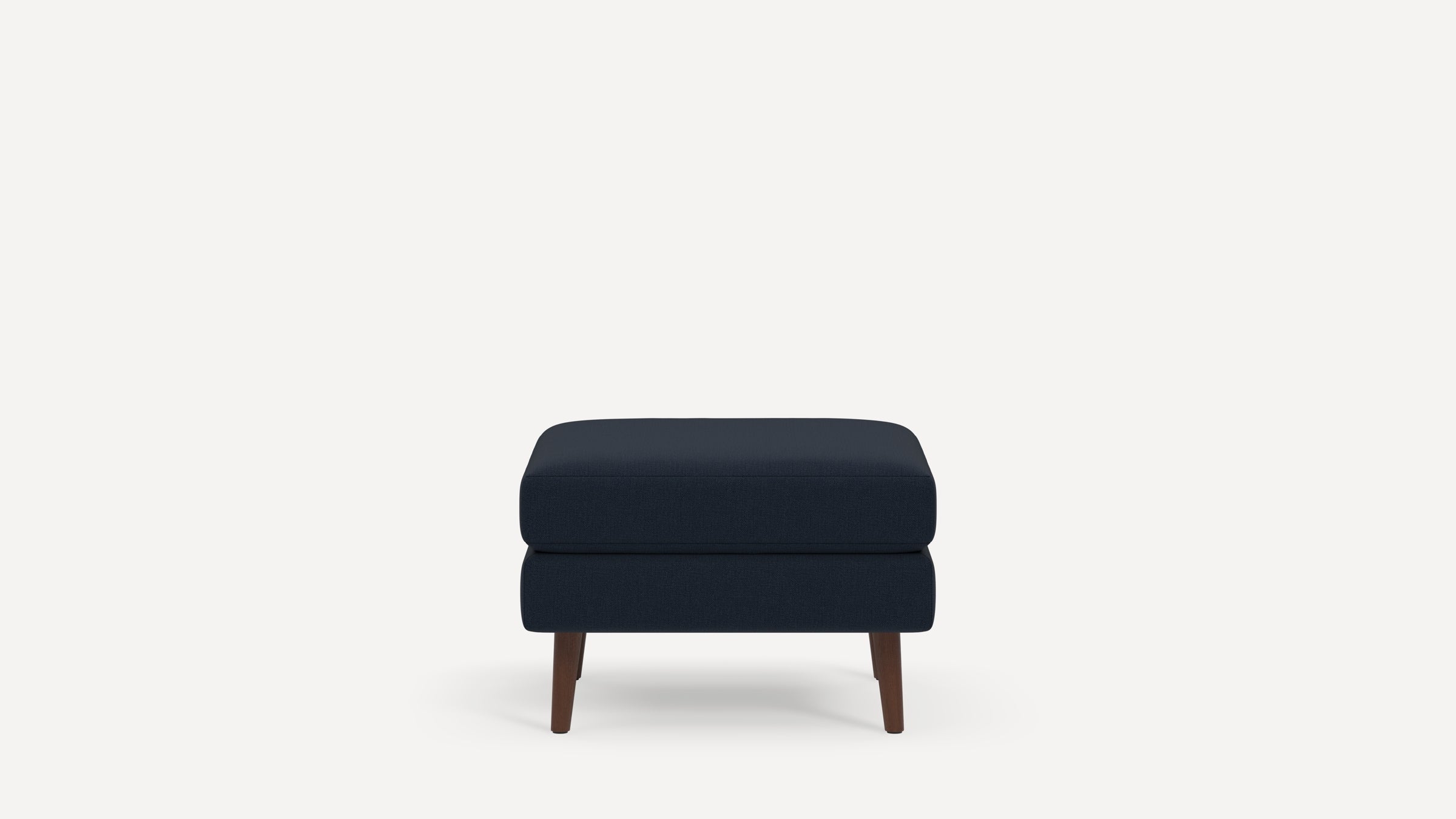 Nomad Plus Ottoman - Navy Blue - Performance Flatweave / Walnut - Wood