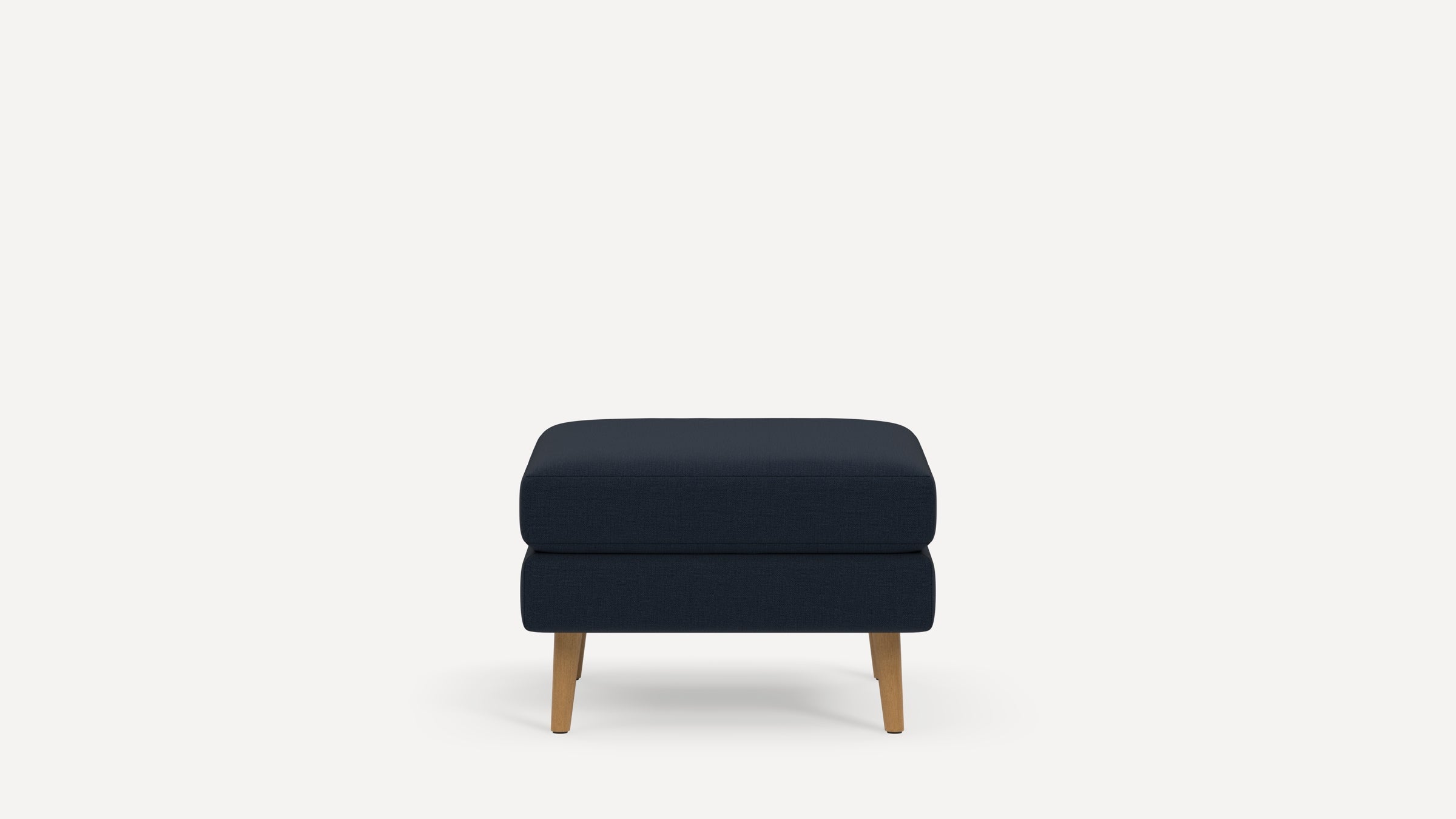Nomad Plus Ottoman - Navy Blue - Performance Flatweave / Oak - Wood