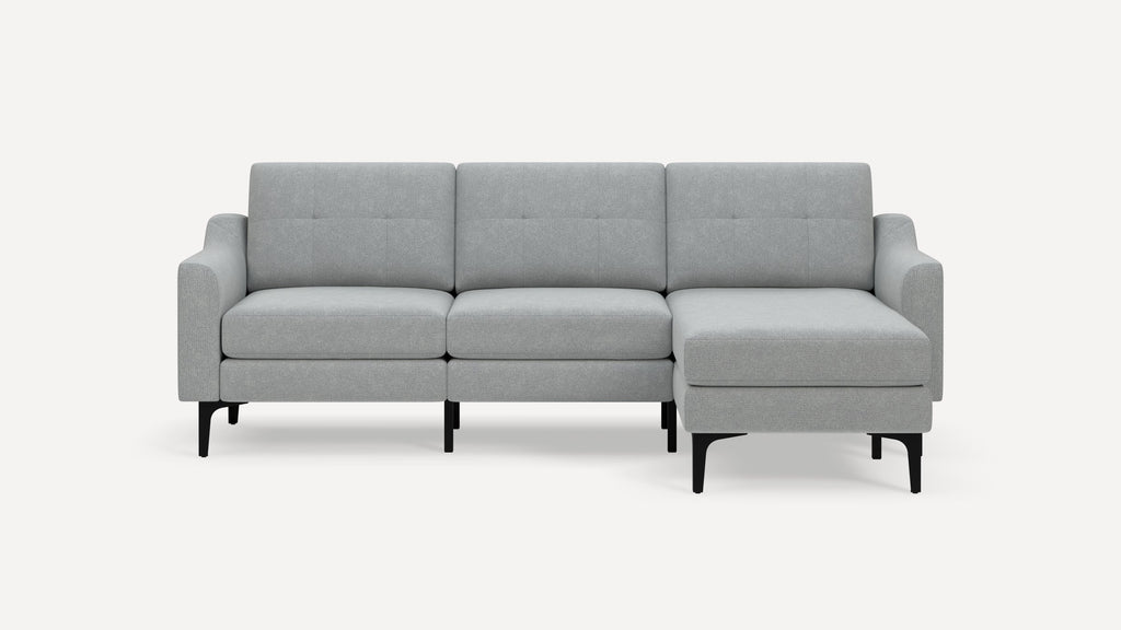 Nomad Plus Sofa Sectional - Crushed Gravel - Performance Chenille / Black - Metal / Slope Arm