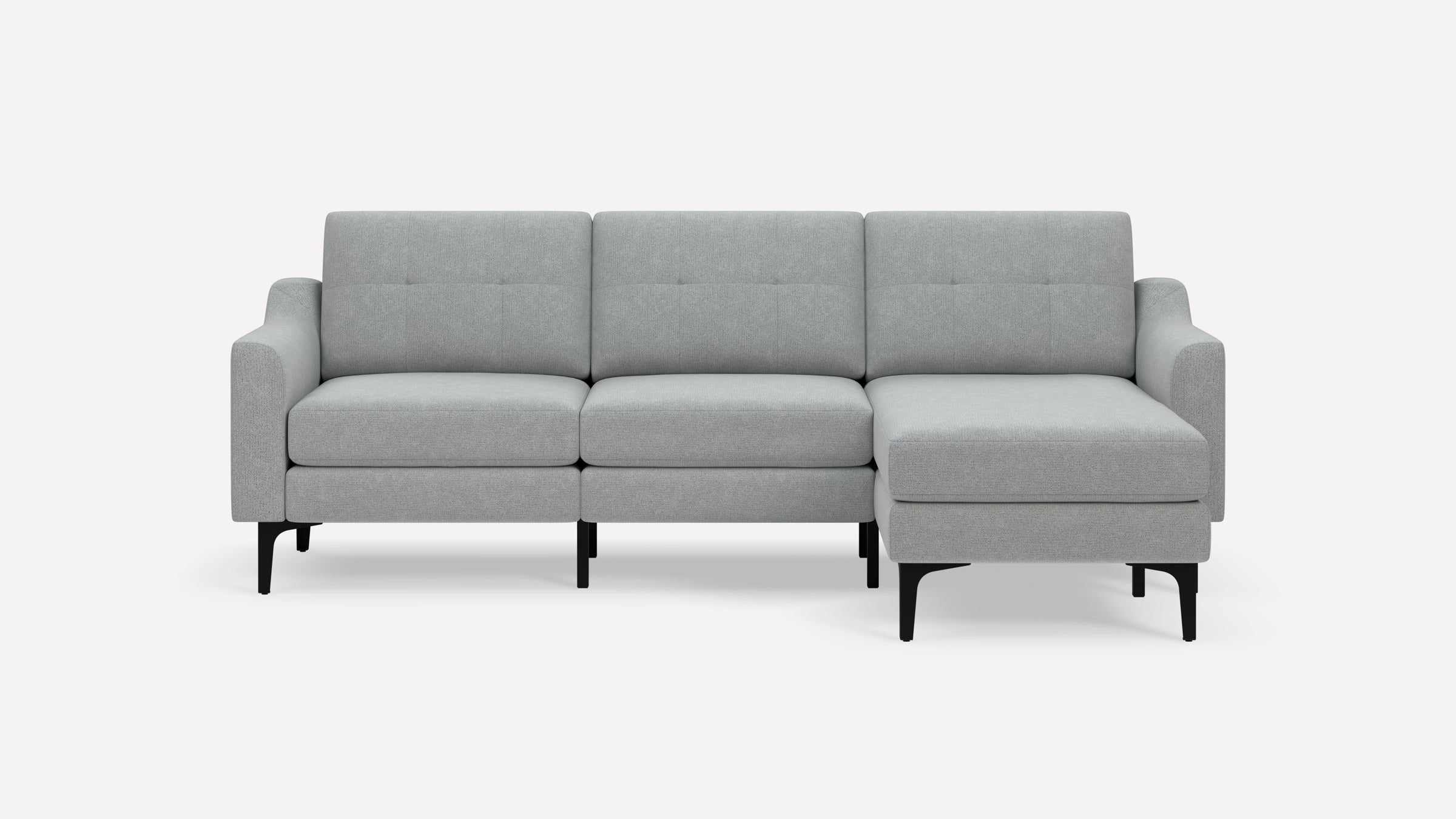 Nomad Plus Sofa Sectional - Crushed Gravel - Performance Chenille / Black - Metal / Slope Arm