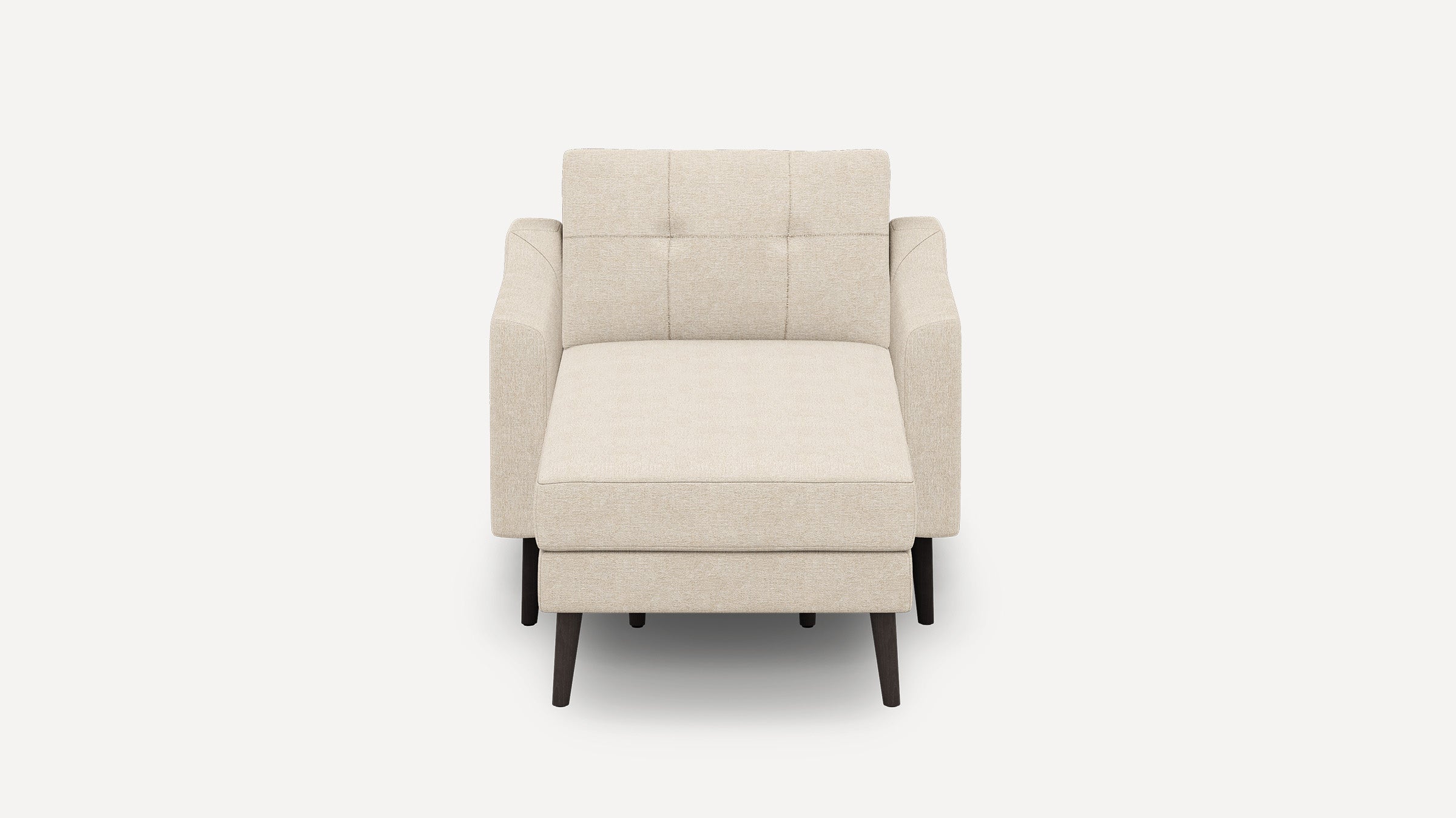 Nomad Plus Armchair with Chaise - Georgia Clay - Performance Chenille / Ebony - Wood / Slope Arm