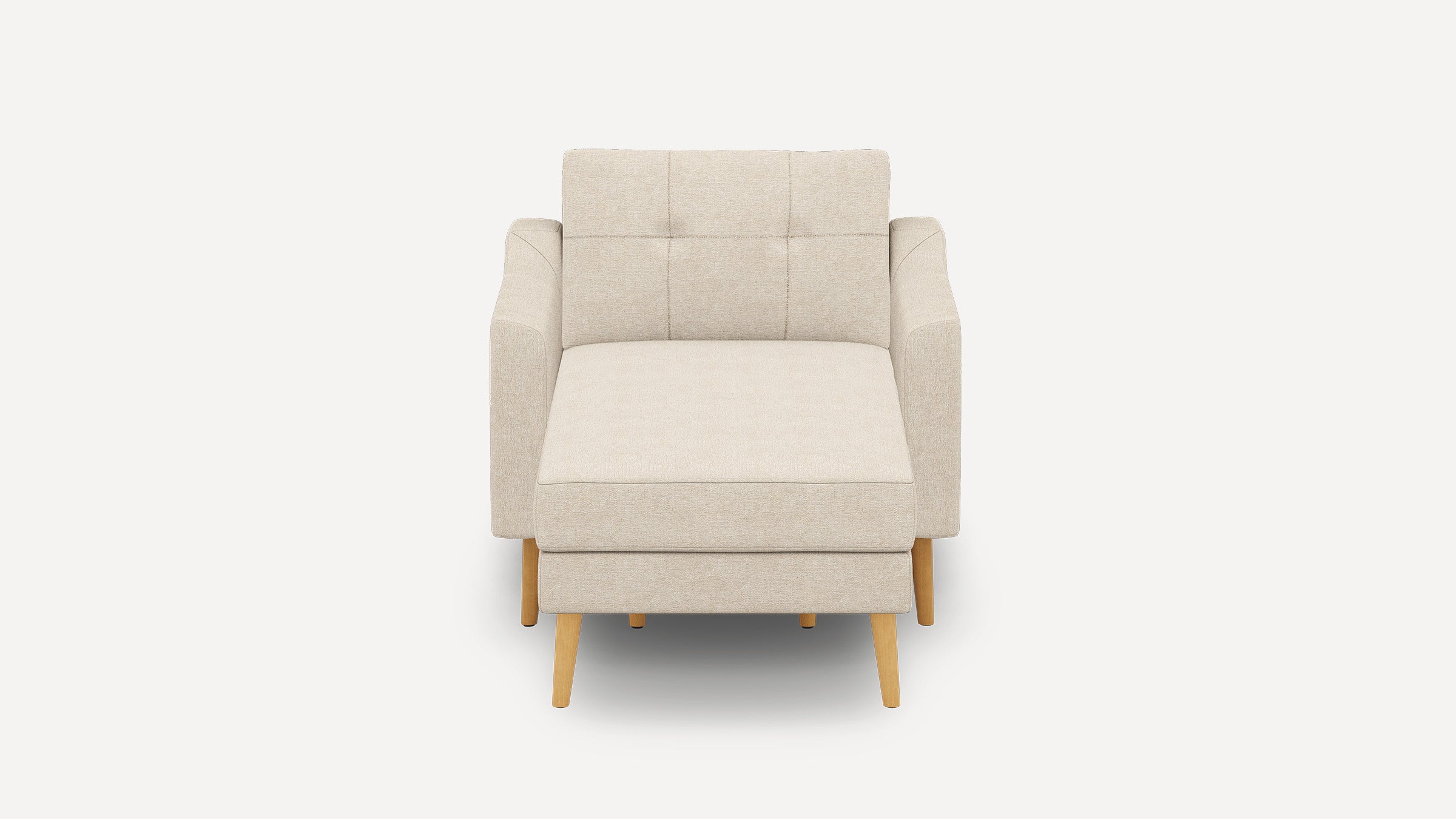 Nomad Plus Armchair with Chaise - Georgia Clay - Performance Chenille / Oak - Wood / Slope Arm