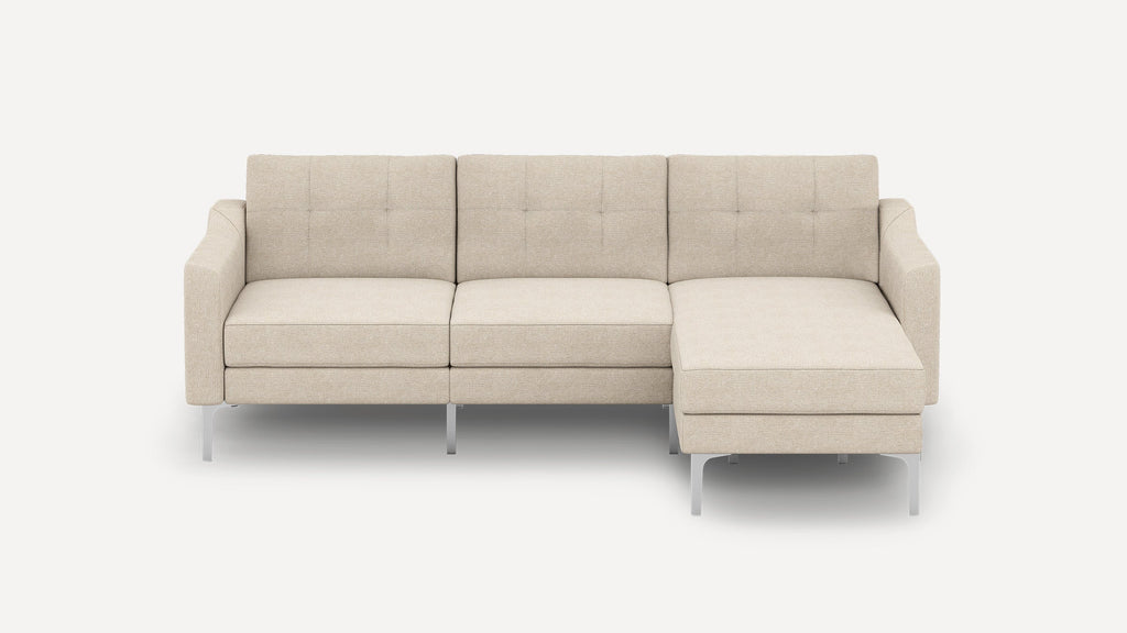Nomad Plus Sofa Sectional - Georgia Clay - Performance Chenille / Chrome - Metal / Slope Arm