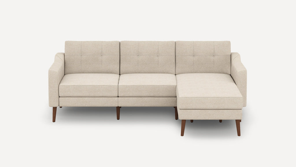Nomad Plus Sofa Sectional - Georgia Clay - Performance Chenille / Walnut - Wood / Slope Arm