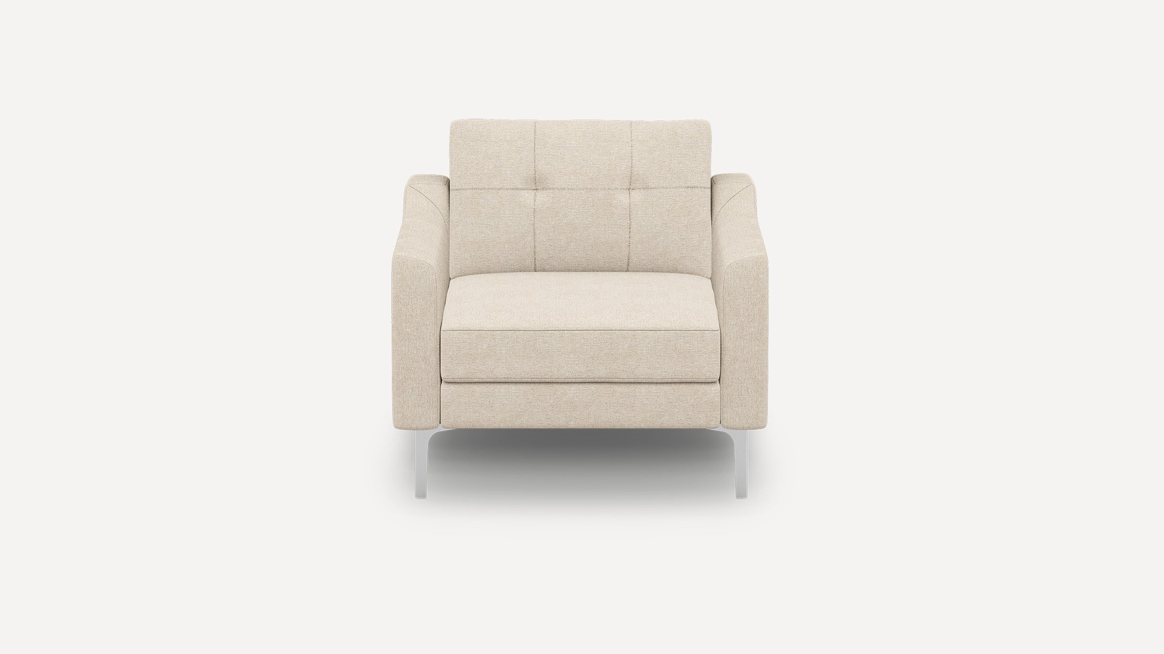 Nomad Plus Armchair - Georgia Clay - Performance Chenille / Chrome - Metal / Slope Arm