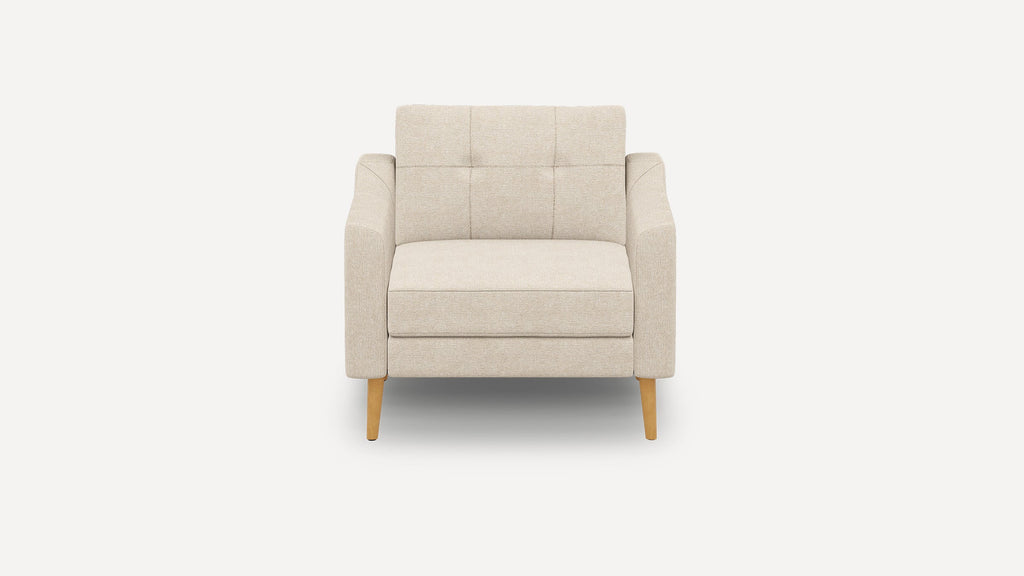 Nomad Plus Armchair - Georgia Clay - Performance Chenille / Oak - Wood / Slope Arm
