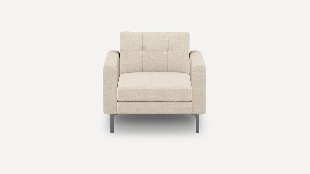 Nomad Plus Armchair - Georgia Clay - Performance Chenille / Black - Metal / Block Arm