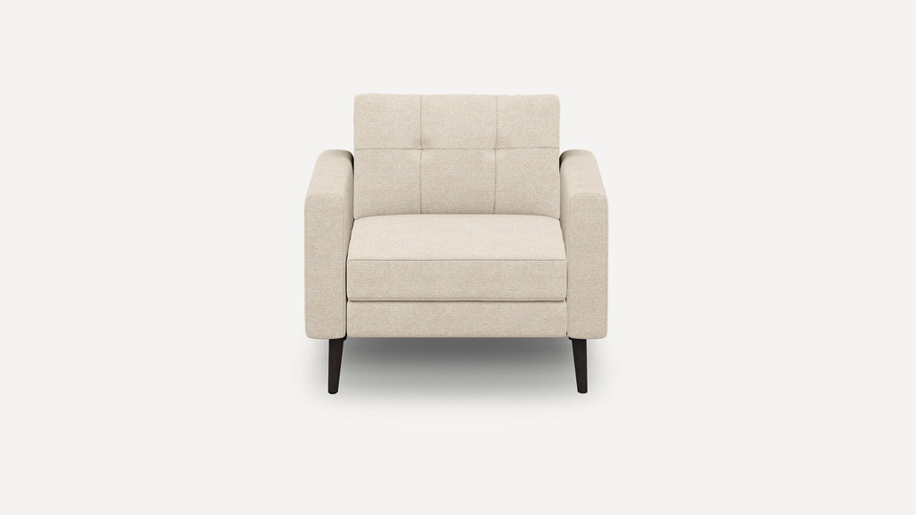 Nomad Plus Armchair - Georgia Clay - Performance Chenille / Ebony - Wood / Block Arm