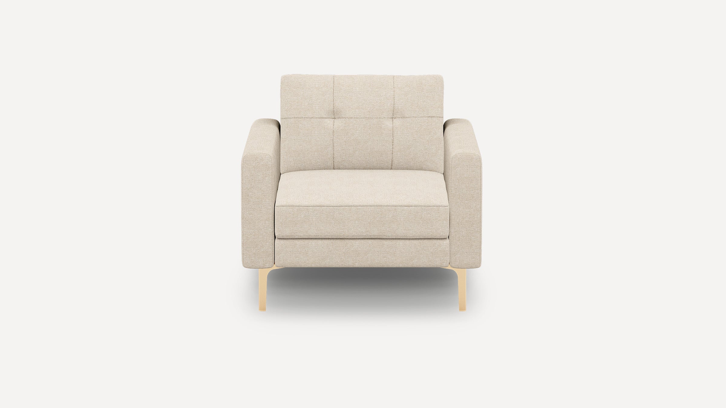 Nomad Plus Armchair - Georgia Clay - Performance Chenille / Brass - Metal / Block Arm