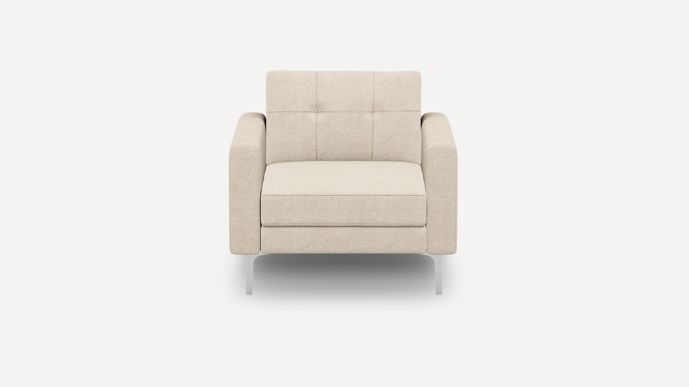 Nomad Plus Armchair - Georgia Clay - Performance Chenille / Chrome - Metal / Block Arm