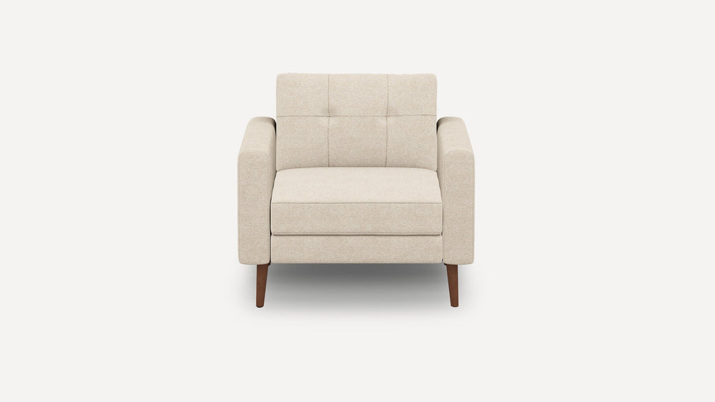Nomad Plus Armchair - Georgia Clay - Performance Chenille / Walnut - Wood / Block Arm