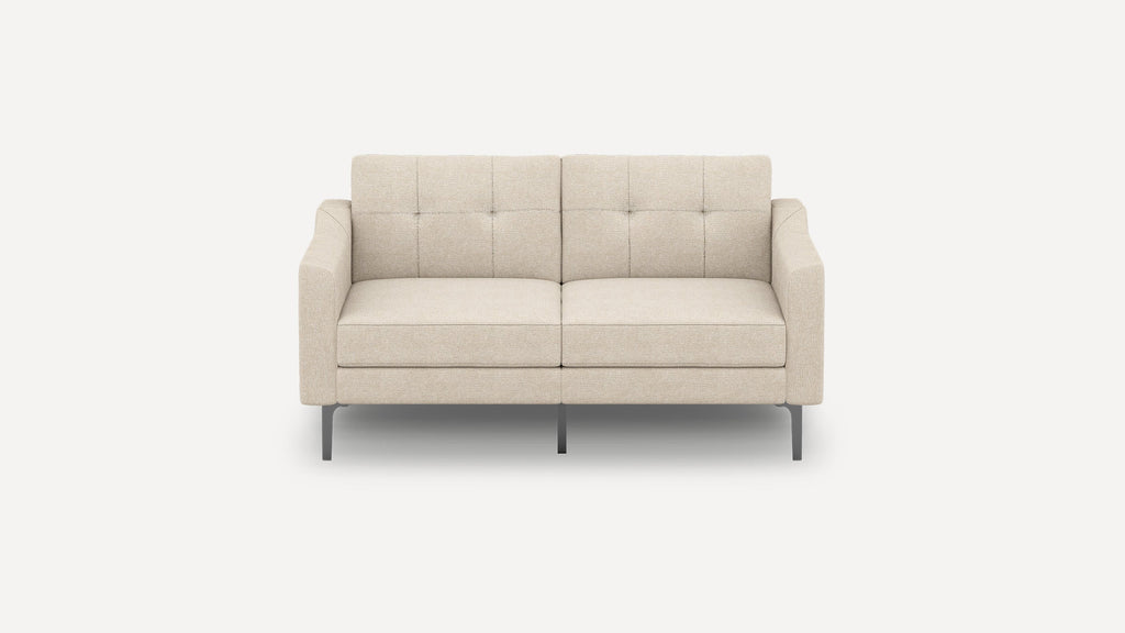 Nomad Plus Loveseat - Georgia Clay - Performance Chenille / Black - Metal / Slope Arm