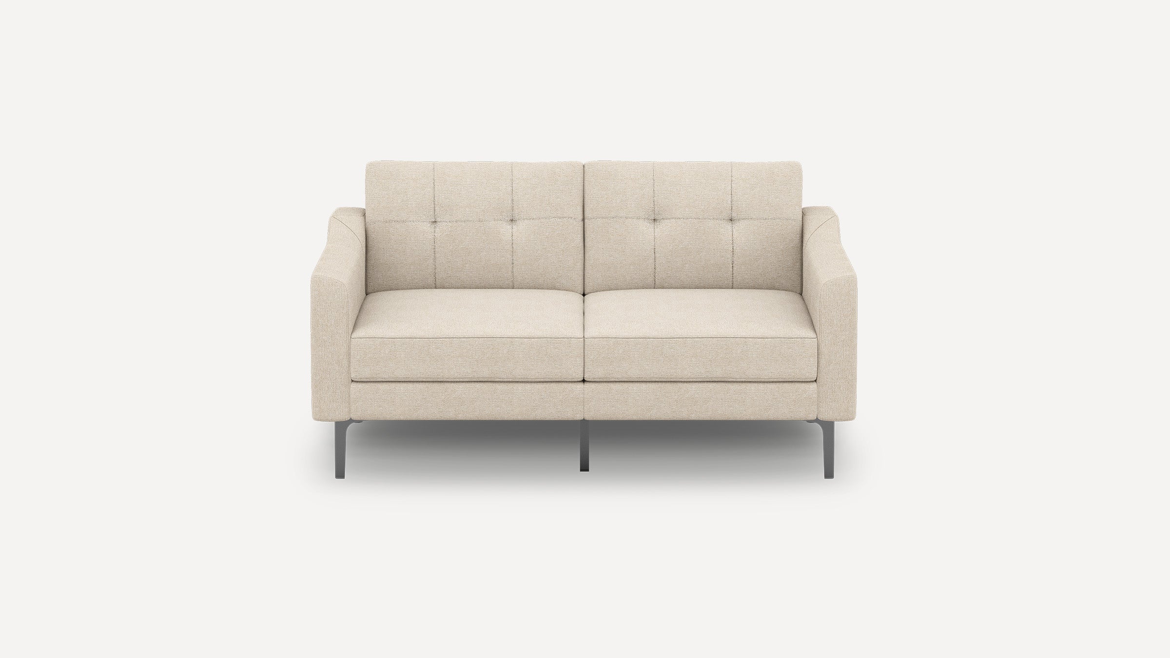 Nomad Plus Loveseat - Georgia Clay - Performance Chenille / Black - Metal / Slope Arm