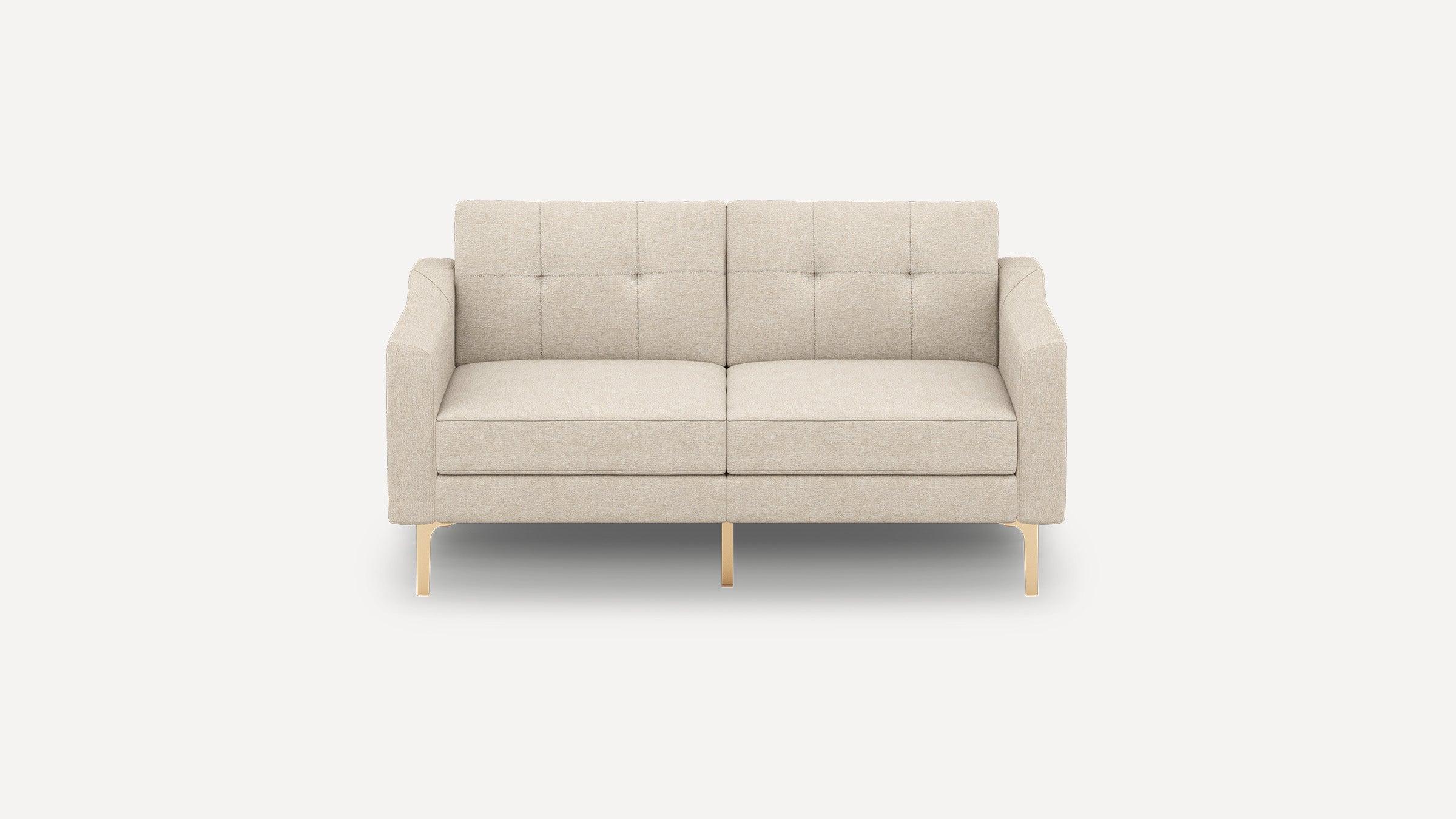 Nomad Plus Loveseat - Georgia Clay - Performance Chenille / Brass - Metal / Slope Arm