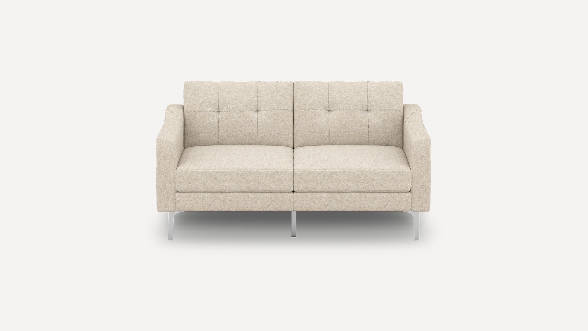 Nomad Plus Loveseat - Georgia Clay - Performance Chenille / Chrome - Metal / Slope Arm