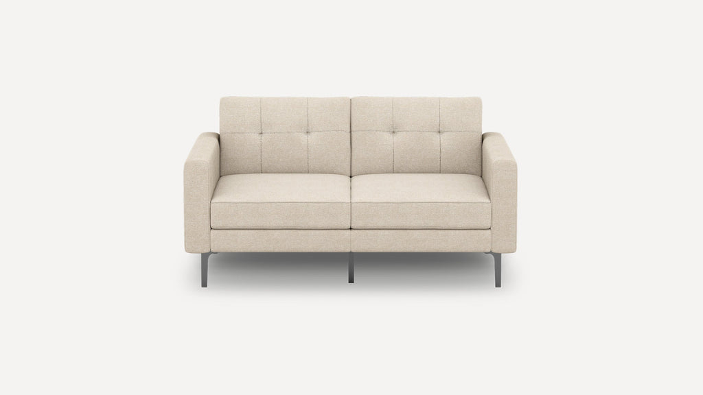 Nomad Plus Loveseat - Georgia Clay - Performance Chenille / Black - Metal / Block Arm