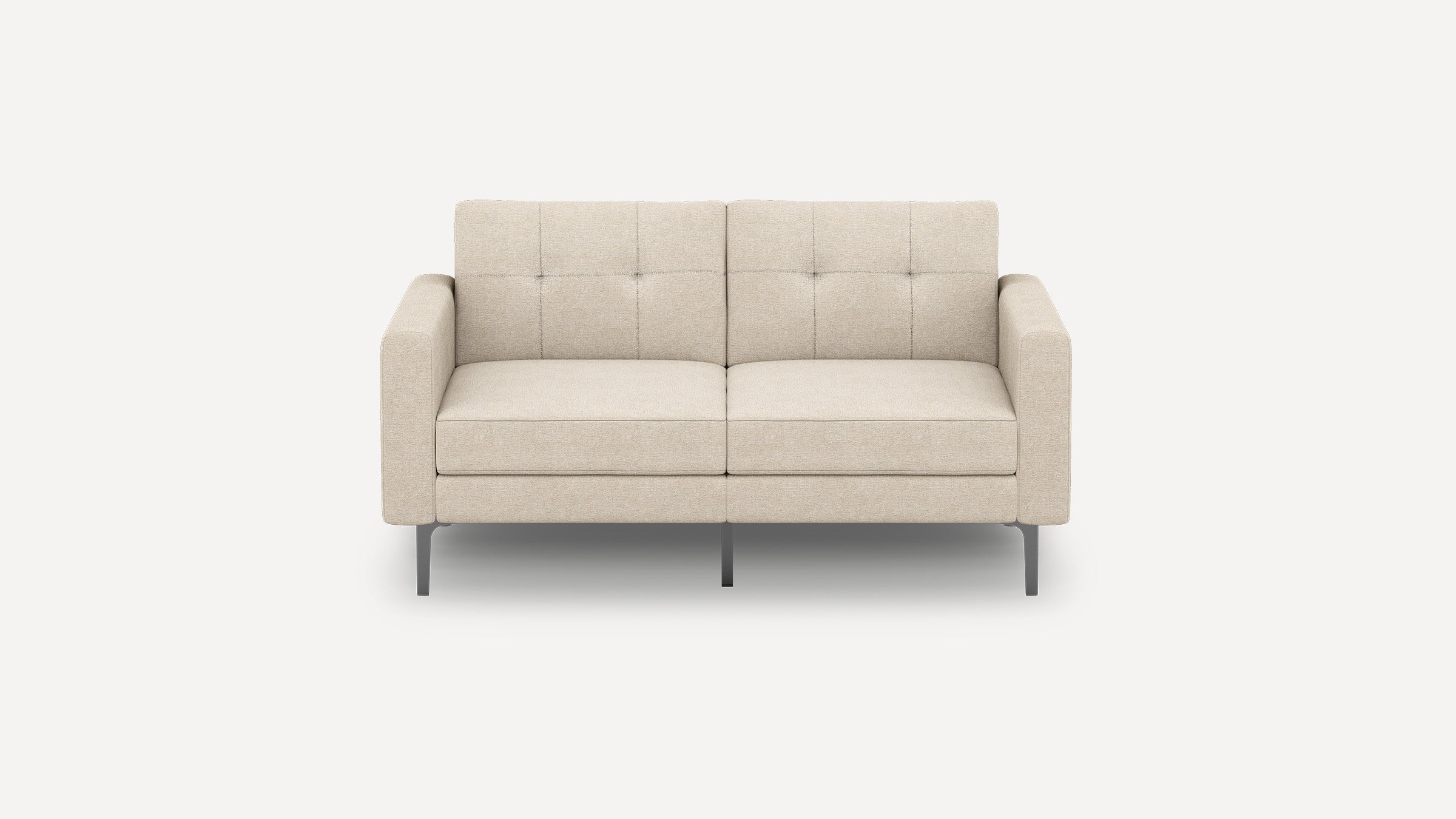 Nomad Plus Loveseat - Georgia Clay - Performance Chenille / Black - Metal / Block Arm