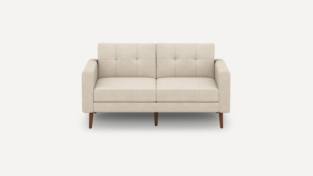 Nomad Plus Loveseat - Georgia Clay - Performance Chenille / Walnut - Wood / Block Arm