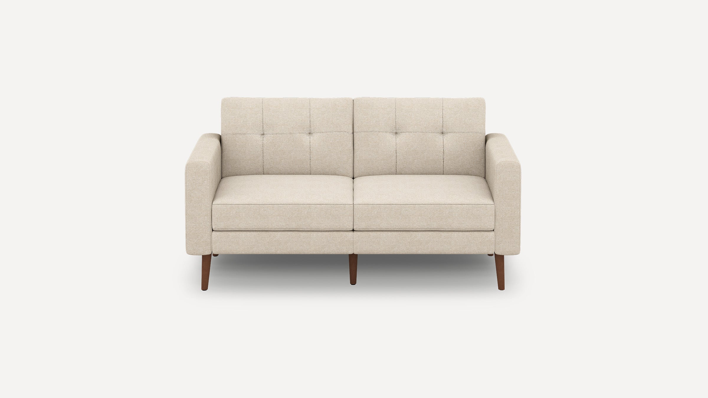 Nomad Plus Loveseat - Georgia Clay - Performance Chenille / Walnut - Wood / Block Arm