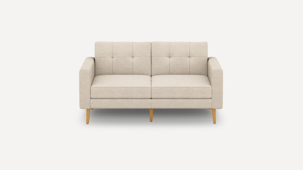 Nomad Plus Loveseat - Georgia Clay - Performance Chenille / Oak - Wood / Block Arm