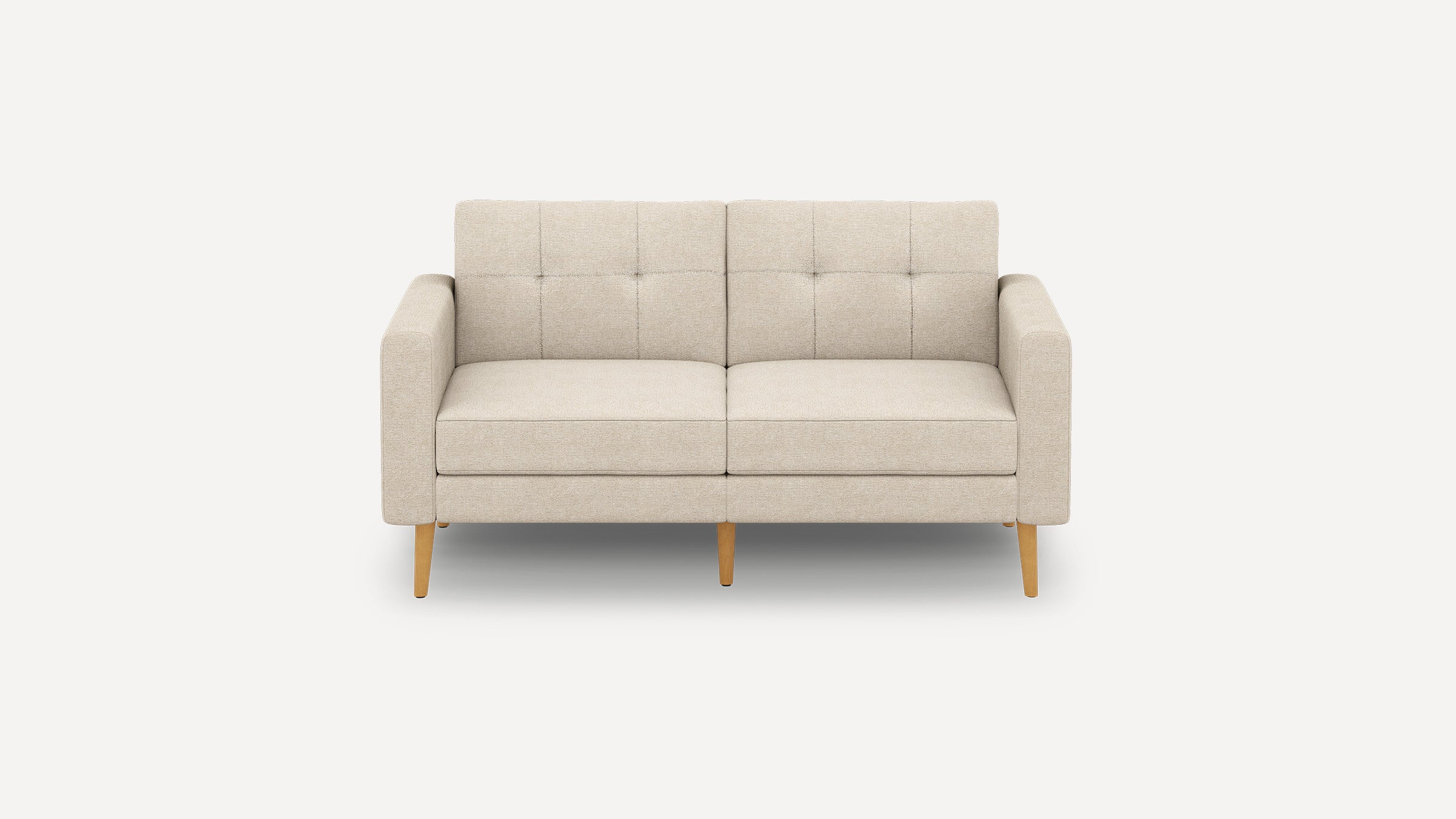 Nomad Plus Loveseat - Georgia Clay - Performance Chenille / Oak - Wood / Block Arm