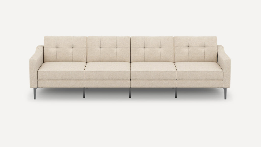 Nomad Plus King Sofa - Georgia Clay - Performance Chenille / Black - Metal / Slope Arm