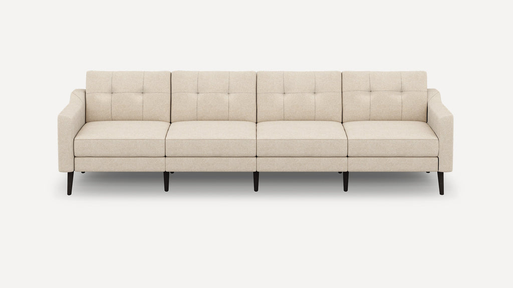 Nomad Plus King Sofa - Georgia Clay - Performance Chenille / Ebony - Wood / Slope Arm