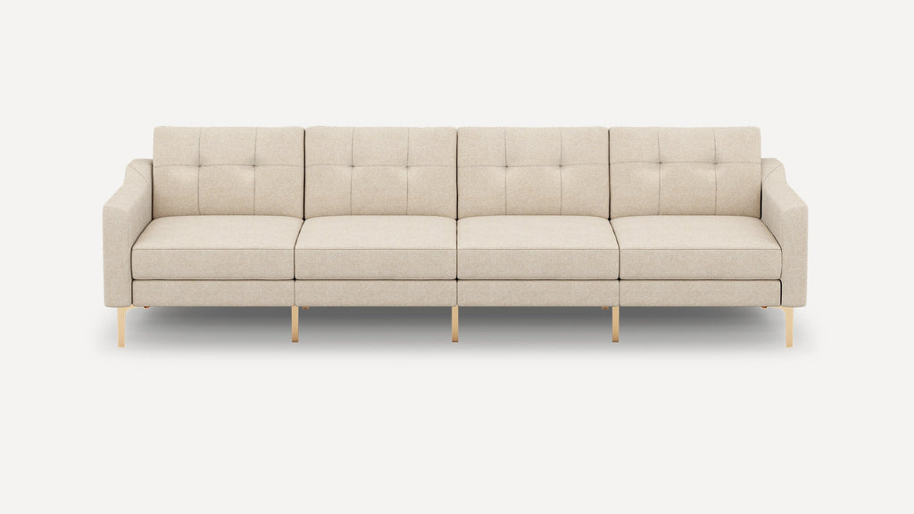 Nomad Plus King Sofa - Georgia Clay - Performance Chenille / Brass - Metal / Slope Arm