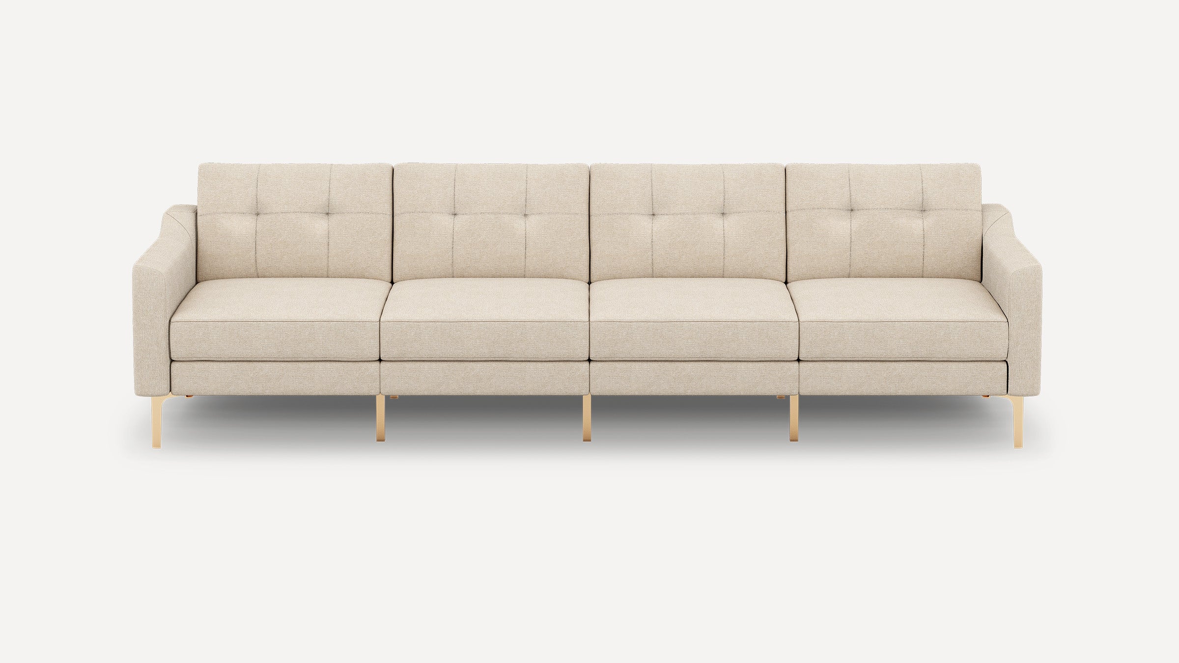 Nomad Plus King Sofa - Georgia Clay - Performance Chenille / Brass - Metal / Slope Arm
