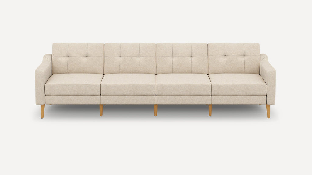Nomad Plus King Sofa - Georgia Clay - Performance Chenille / Oak - Wood / Slope Arm