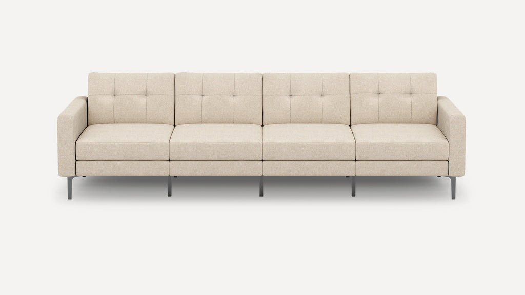 Nomad Plus King Sofa - Georgia Clay - Performance Chenille / Black - Metal / Block Arm