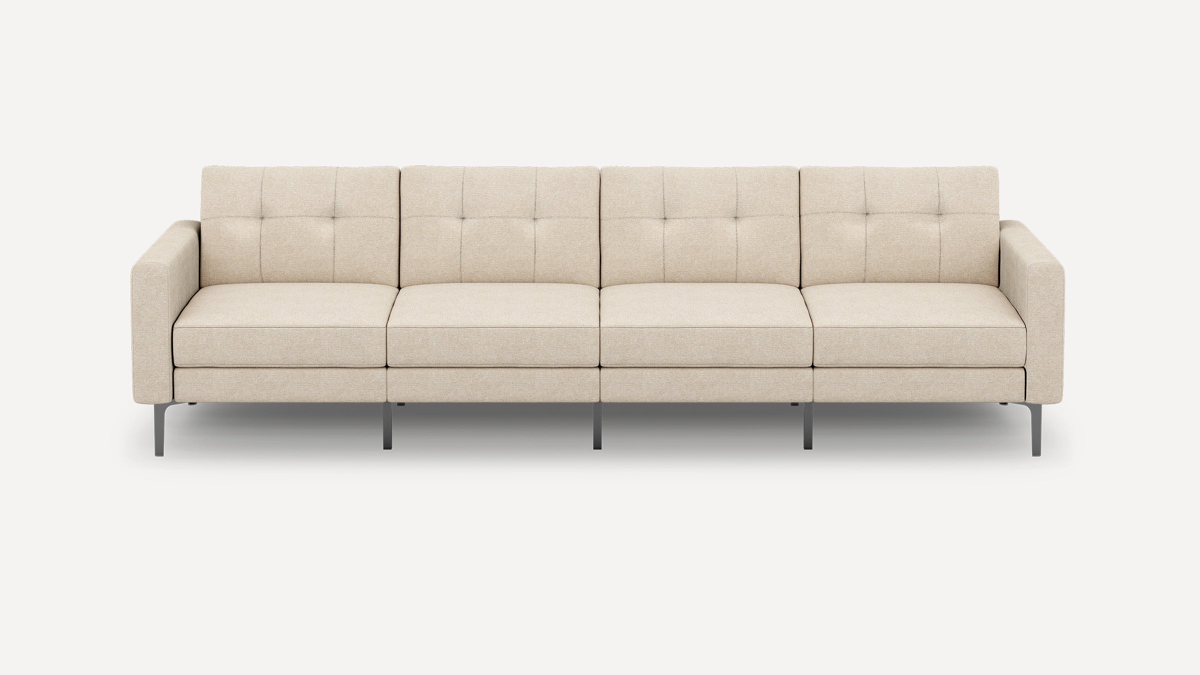 Nomad Plus King Sofa - Georgia Clay - Performance Chenille / Black - Metal / Block Arm