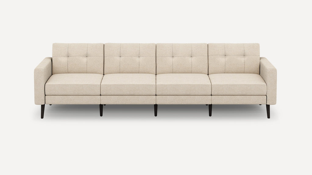 Nomad Plus King Sofa - Georgia Clay - Performance Chenille / Ebony - Wood / Block Arm