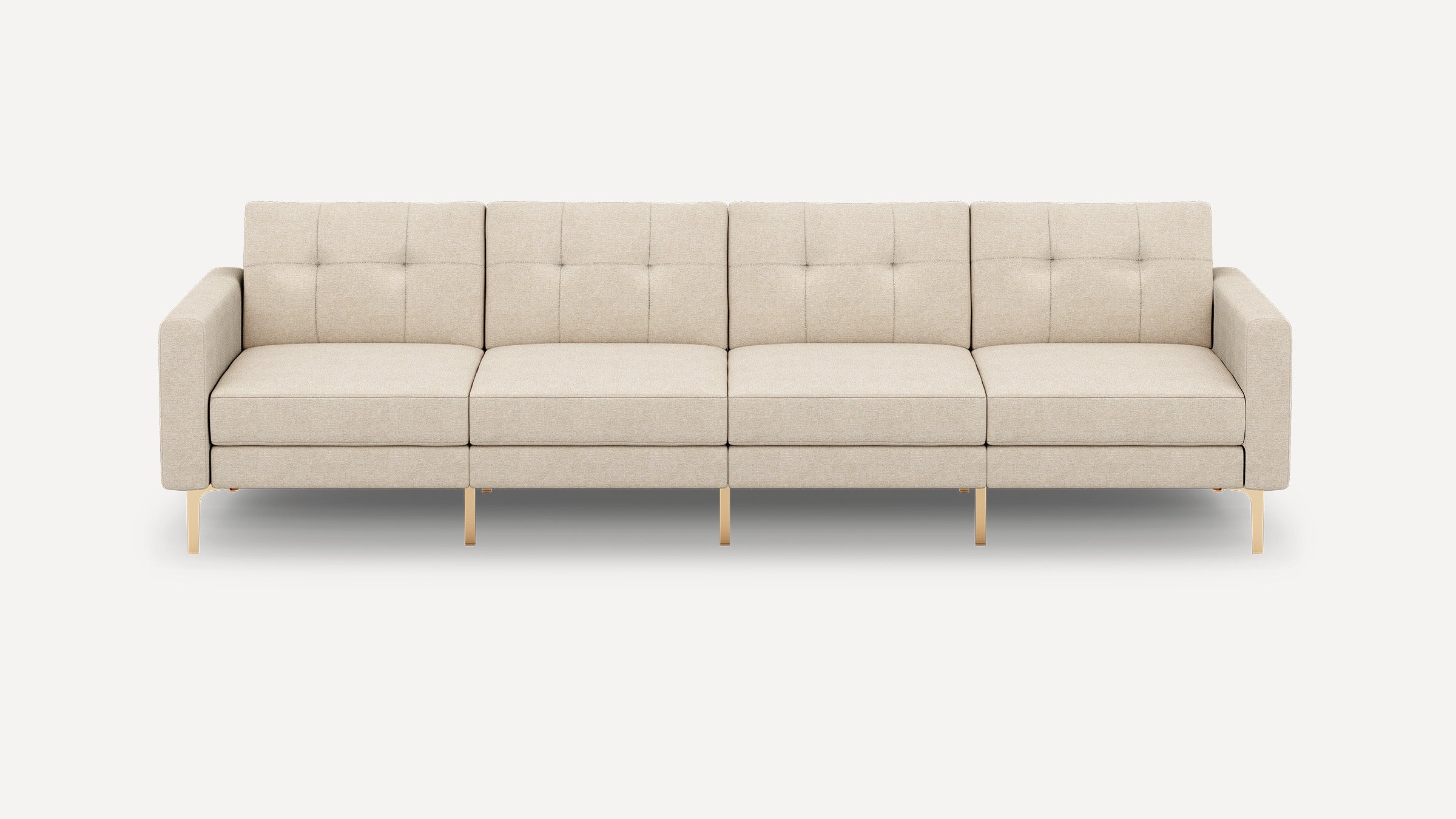 Nomad Plus King Sofa - Georgia Clay - Performance Chenille / Brass - Metal / Block Arm