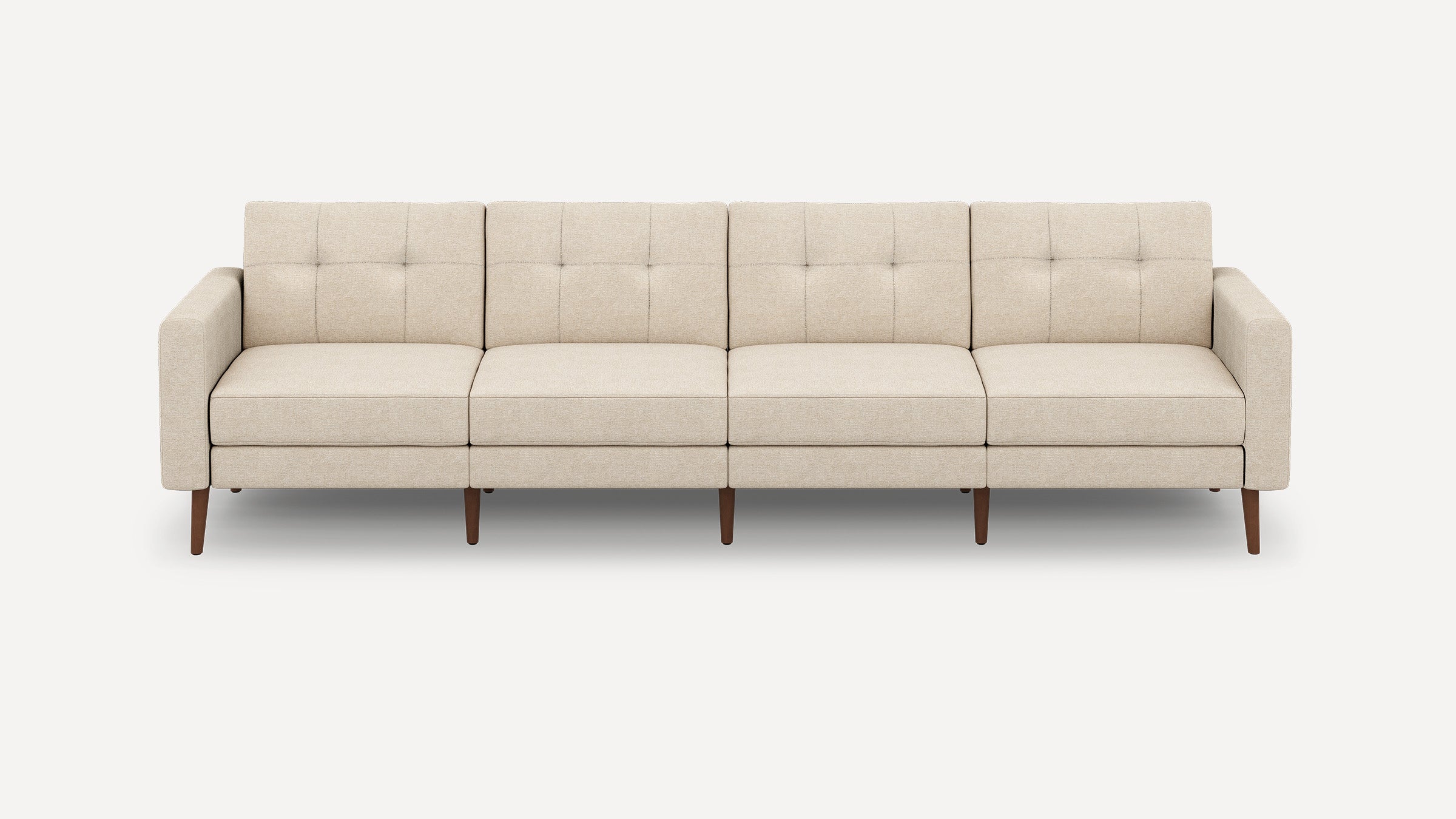 Nomad Plus King Sofa - Georgia Clay - Performance Chenille / Walnut - Wood / Block Arm