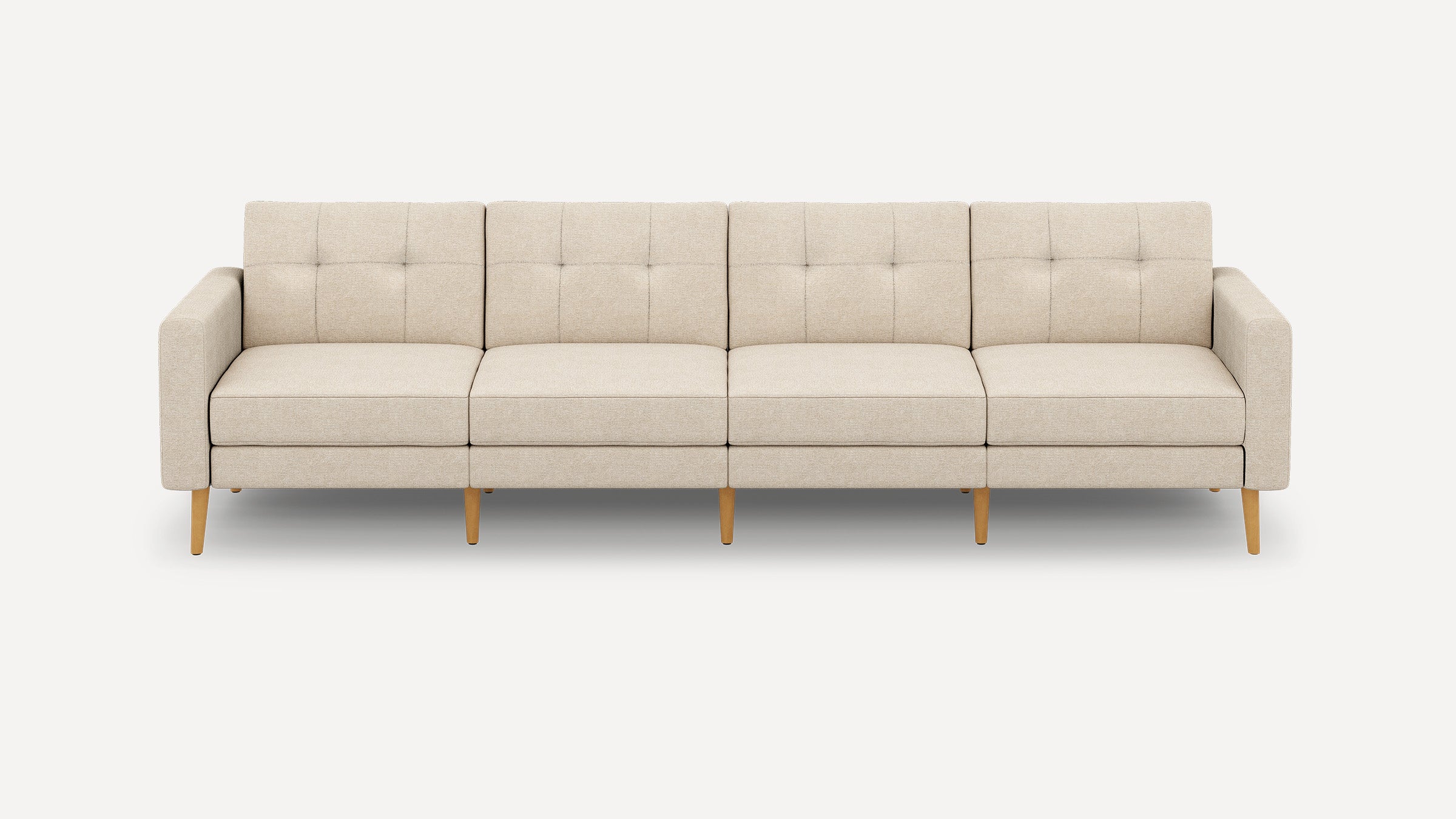 Nomad Plus King Sofa - Georgia Clay - Performance Chenille / Oak - Wood / Block Arm